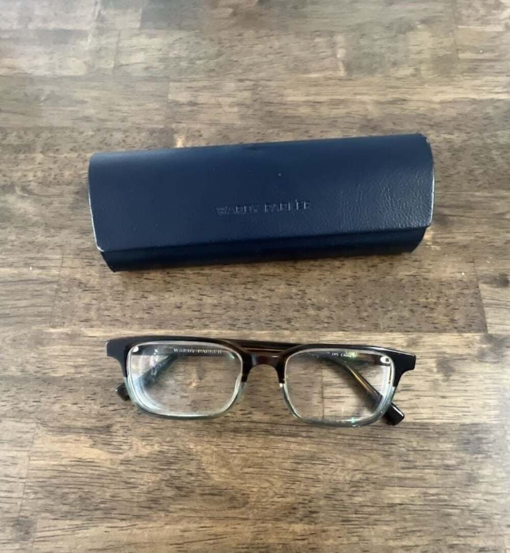 Warby Parker CRANE Eyeglasses in Havana/Aqua Tortoise Rectangular Frame & case
